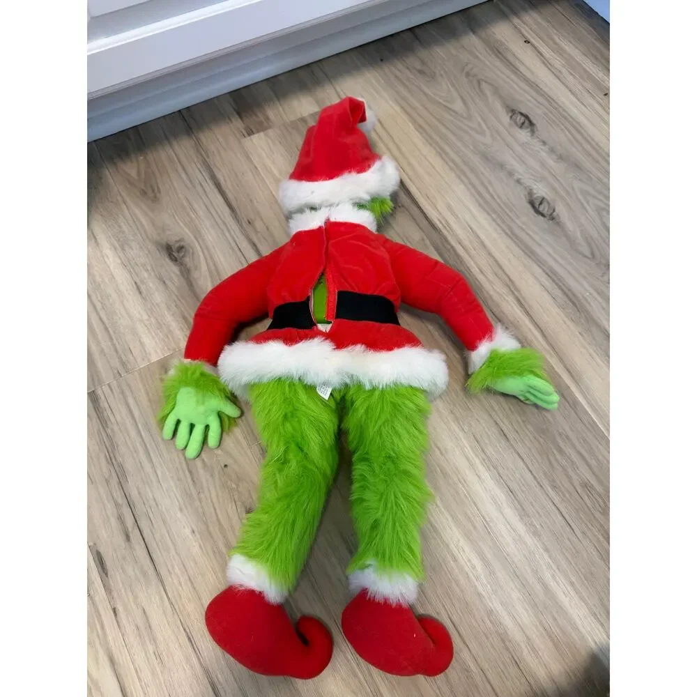 VTG How the Grinch Stole Christmas 2 Face Transforming Talking Plush Doll 2000